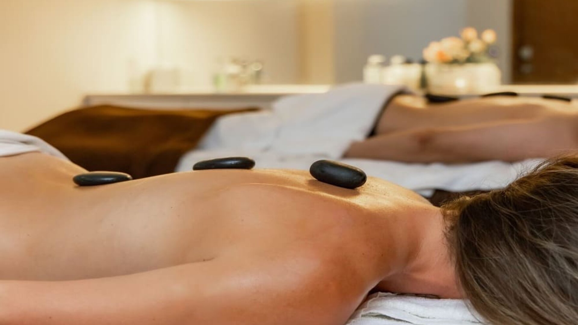 Hot stone massage available at Hilton London Heathrow Airport Terminal 5.