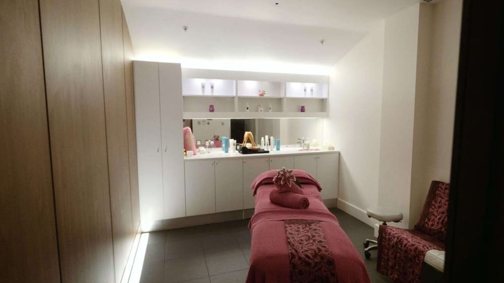Facial and nail care treatments available at Hilton London Heathrow Airport Terminal 5.