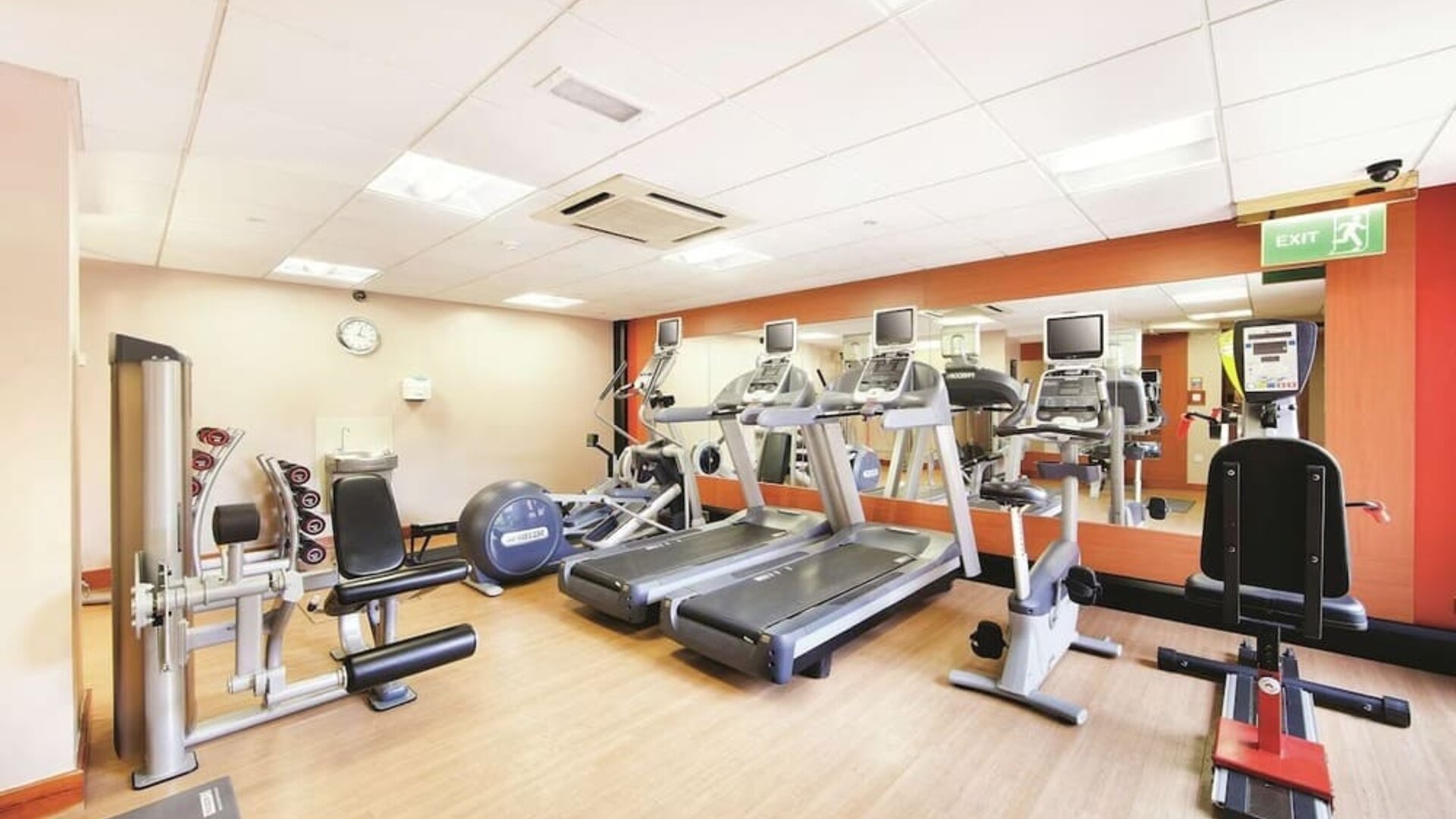 Fitness center available at DoubleTree By Hilton Manchester Airport. 