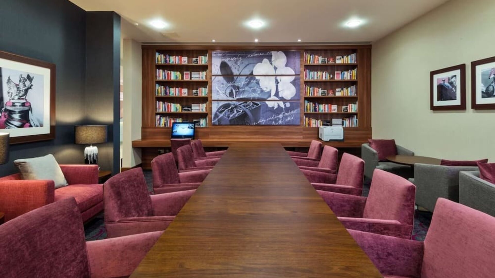 Business center available at Hampton By Hilton London Luton Airport. 