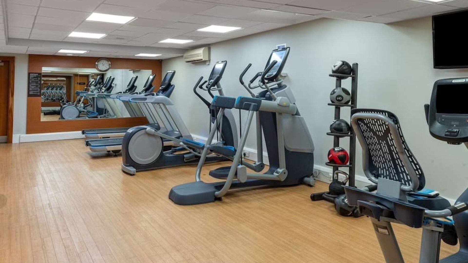 Fitness center available at Hilton London Kensington.
 