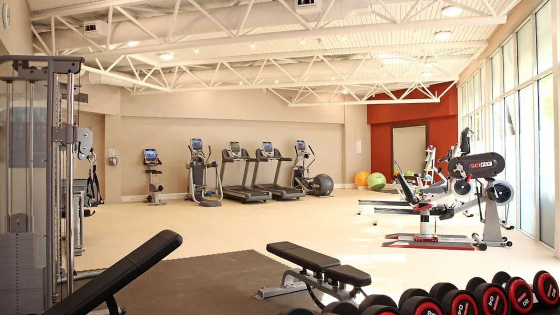 Fitness center available at DoubleTree By Hilton Bristol City Centre.  