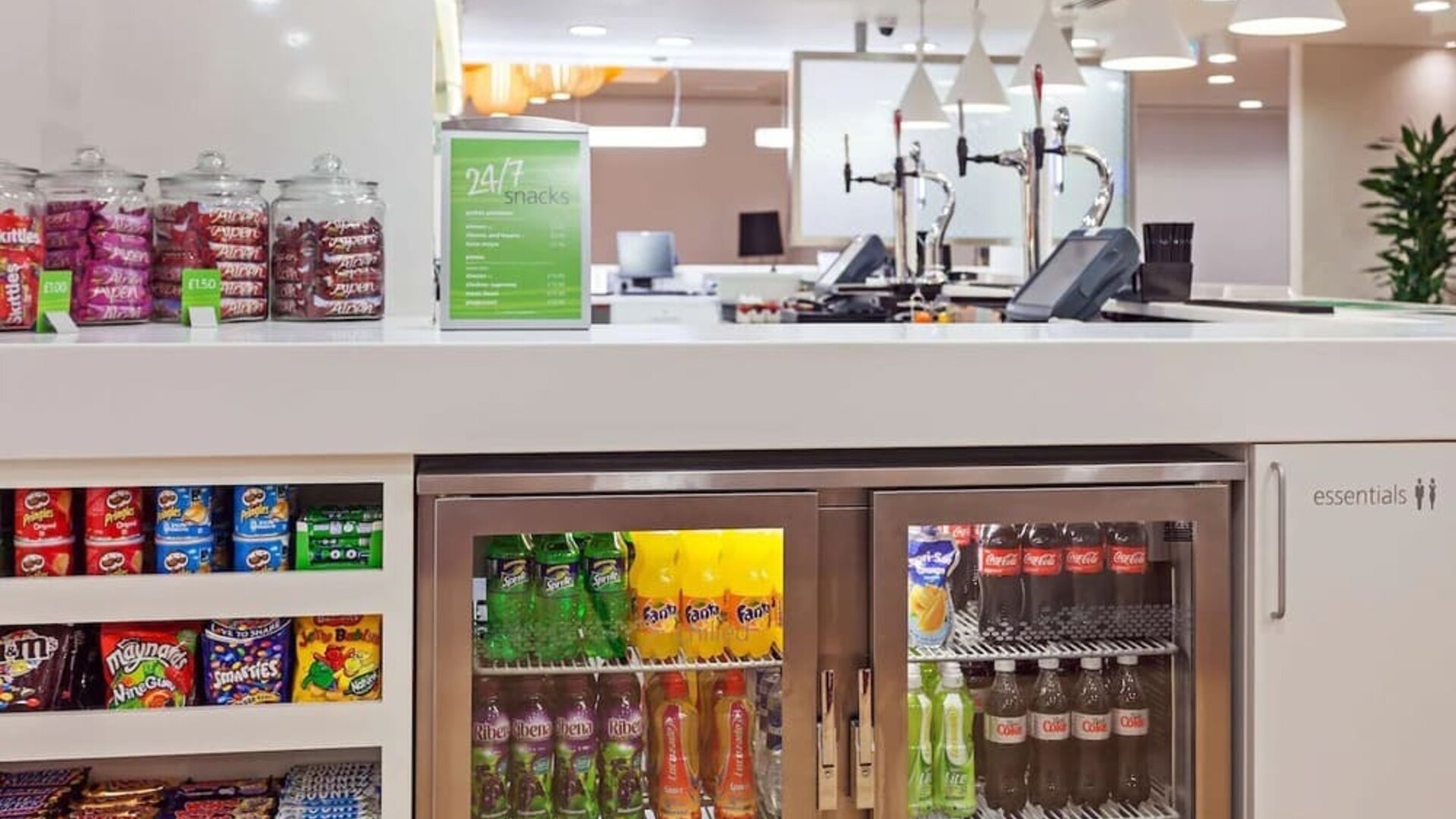 Convenience store at Hampton By Hilton London Gatwick Airport.