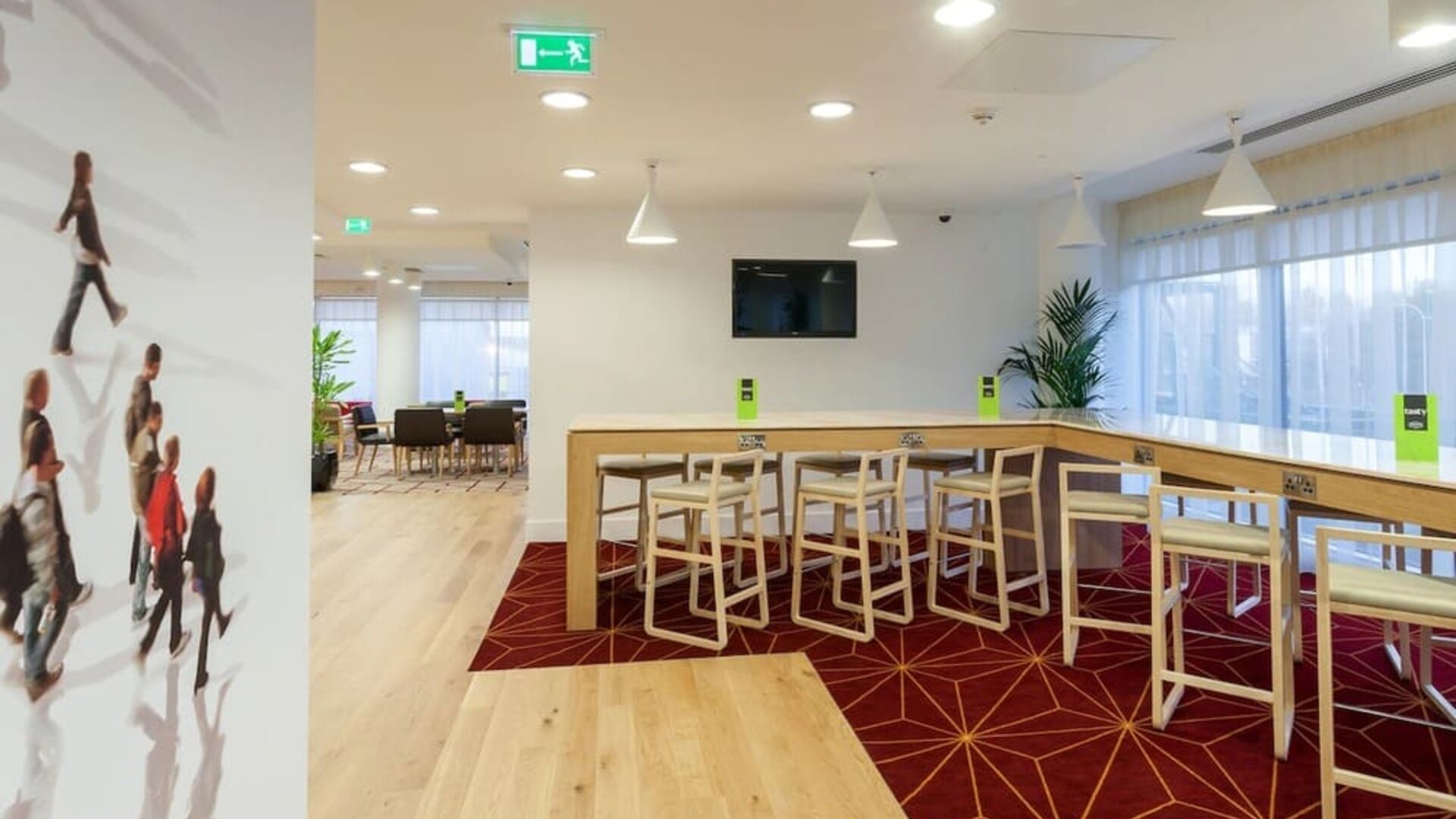 Hotel bar at Hampton By Hilton London Gatwick Airport.