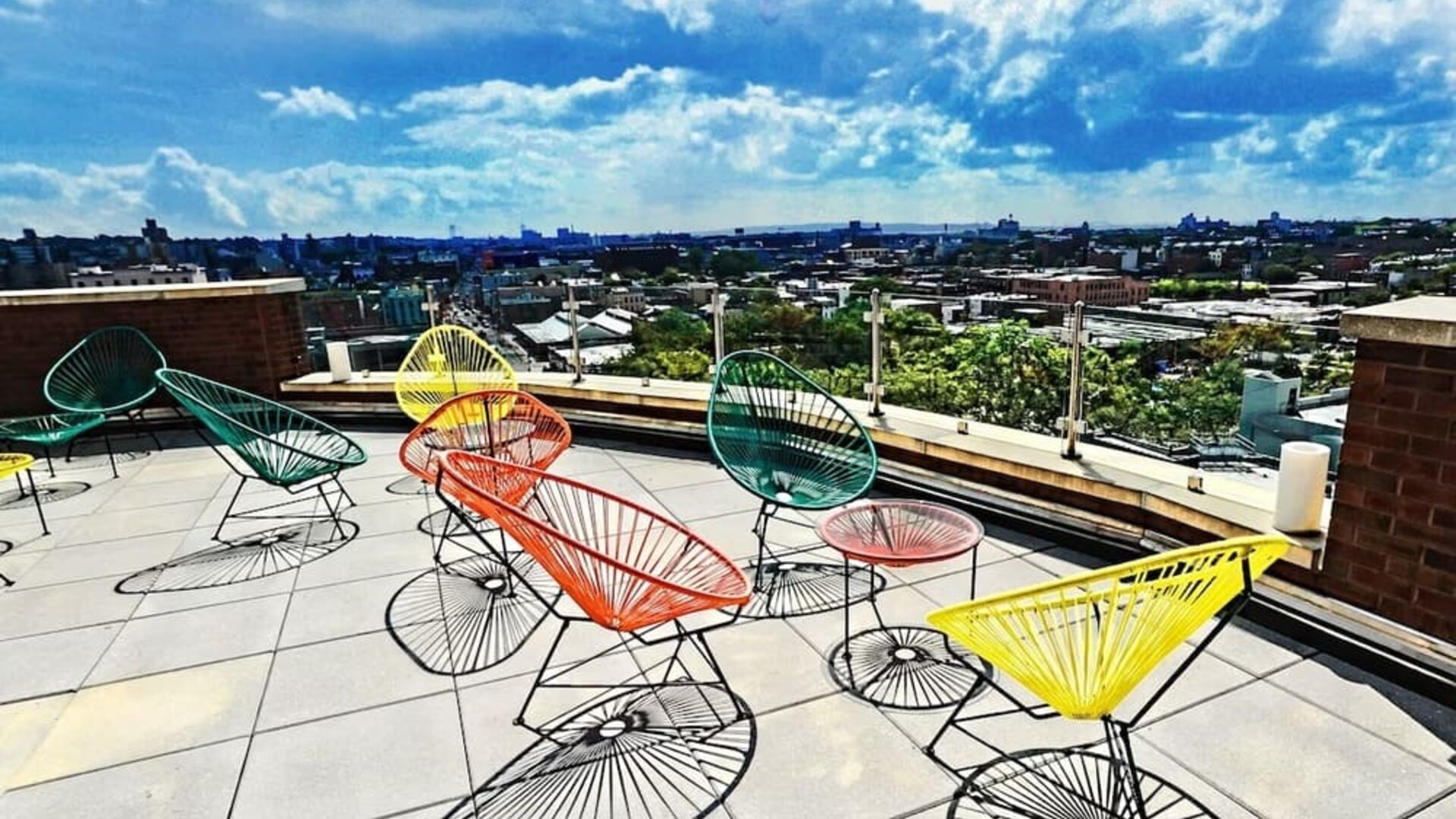 Rooftop seating at Fairfield Inn & Suites New York Brooklyn.