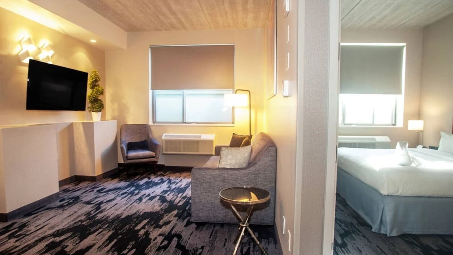 Spacious king suite at Fairfield Inn & Suites New York Brooklyn.