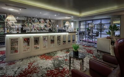 Hotel bar at DoubleTree by Hilton London Greenwich. 