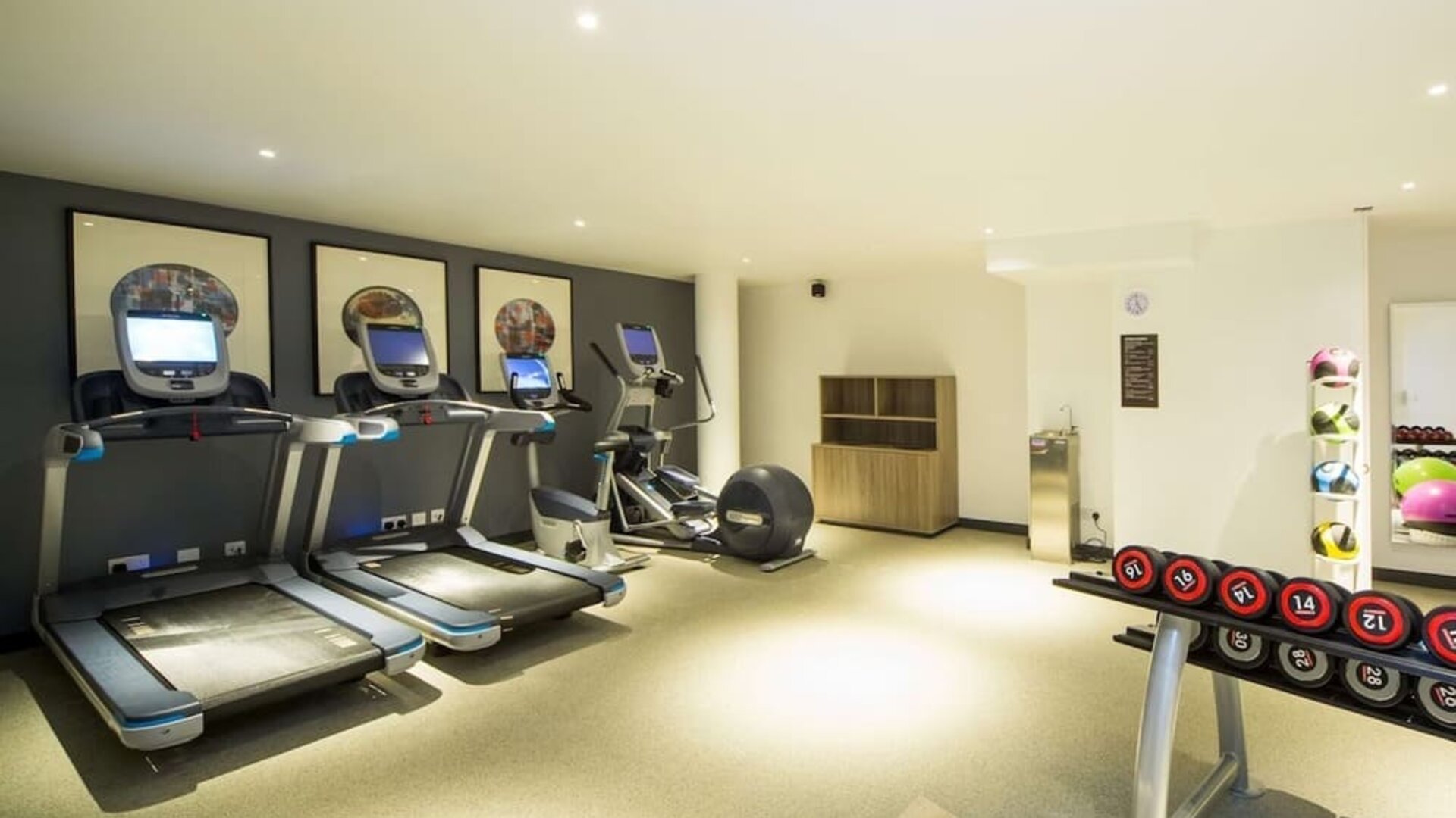 Fitness center available at DoubleTree by Hilton London Kingston upon Thames.