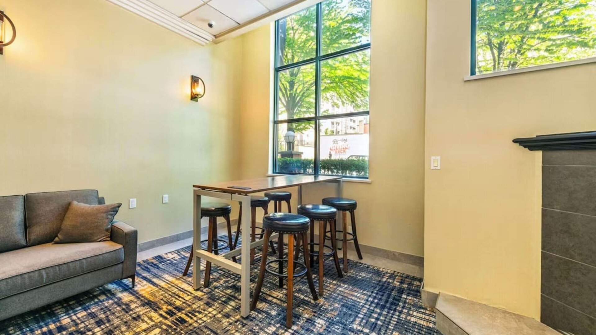 Bar area at Grand Park Hotel & Suites Downtown Vancouver.
