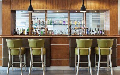 Hotel bar at Leonardo Hotel Bradford.
