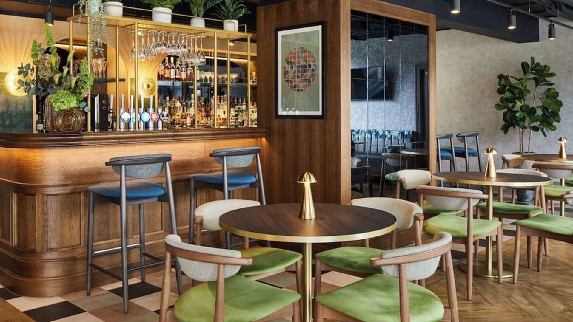 Hotel bar at Leonardo Royal Hotel Edinburgh.