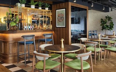 Hotel bar at Leonardo Royal Hotel Edinburgh.