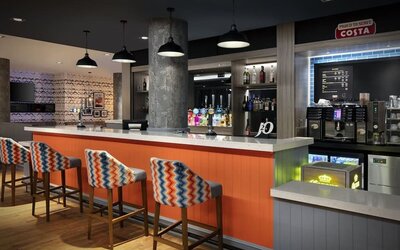 Hotel bar at Leonardo Hotel Exeter.