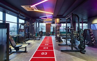 Fitness center available at Leonardo Royal Hotel Glasgow.