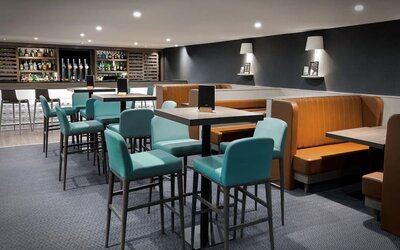 Hotel bar perfect for coworking at Leonardo Royal Hotel Oxford.