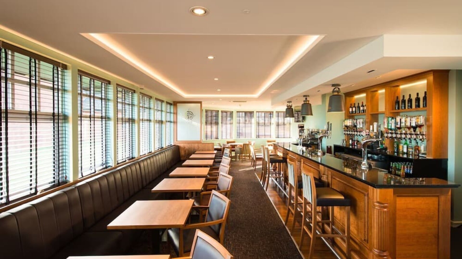 Hotel bar perfect for coworking at Leonardo Inn Aberdeen Airport.