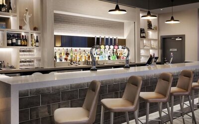 Hotel bar at Leonardo Hotel London Watford.