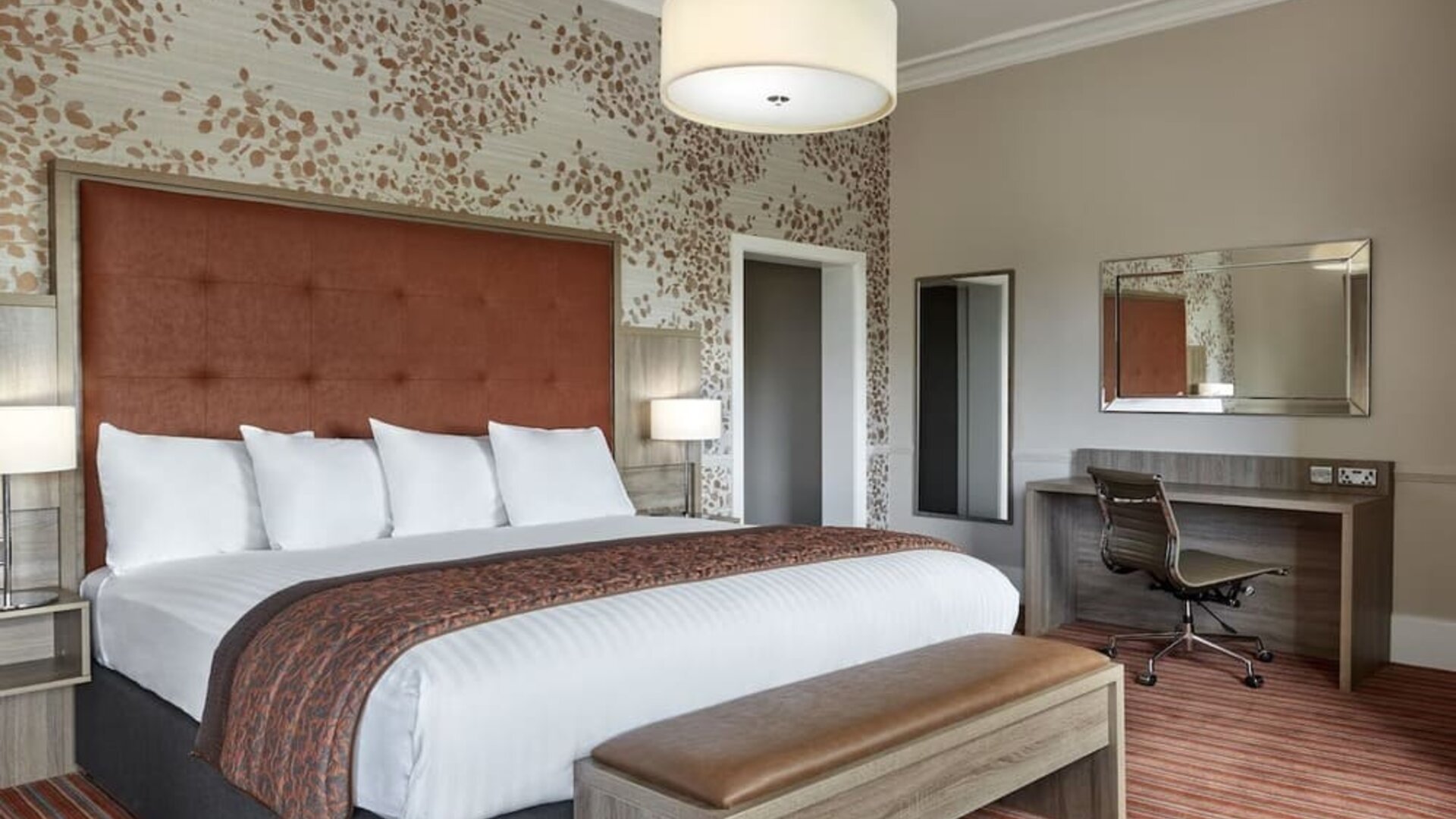 Day use room with work desk at Leonardo Hotel Edinburgh Murrayfield.