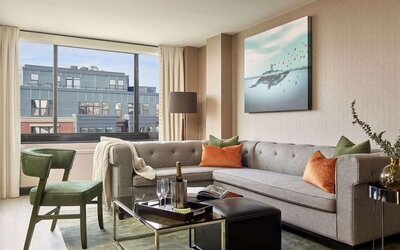 King room with lounge area at Viceroy Washington DC.