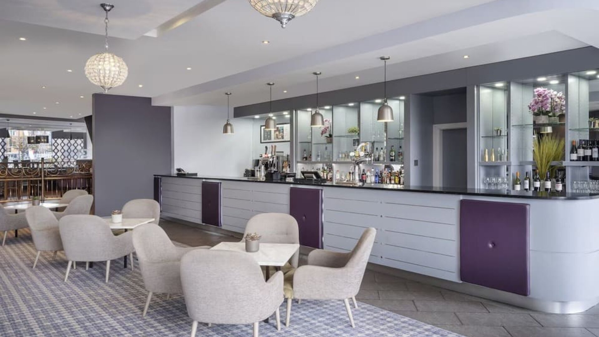 Hotel bar at Leonardo Hotel Leeds.