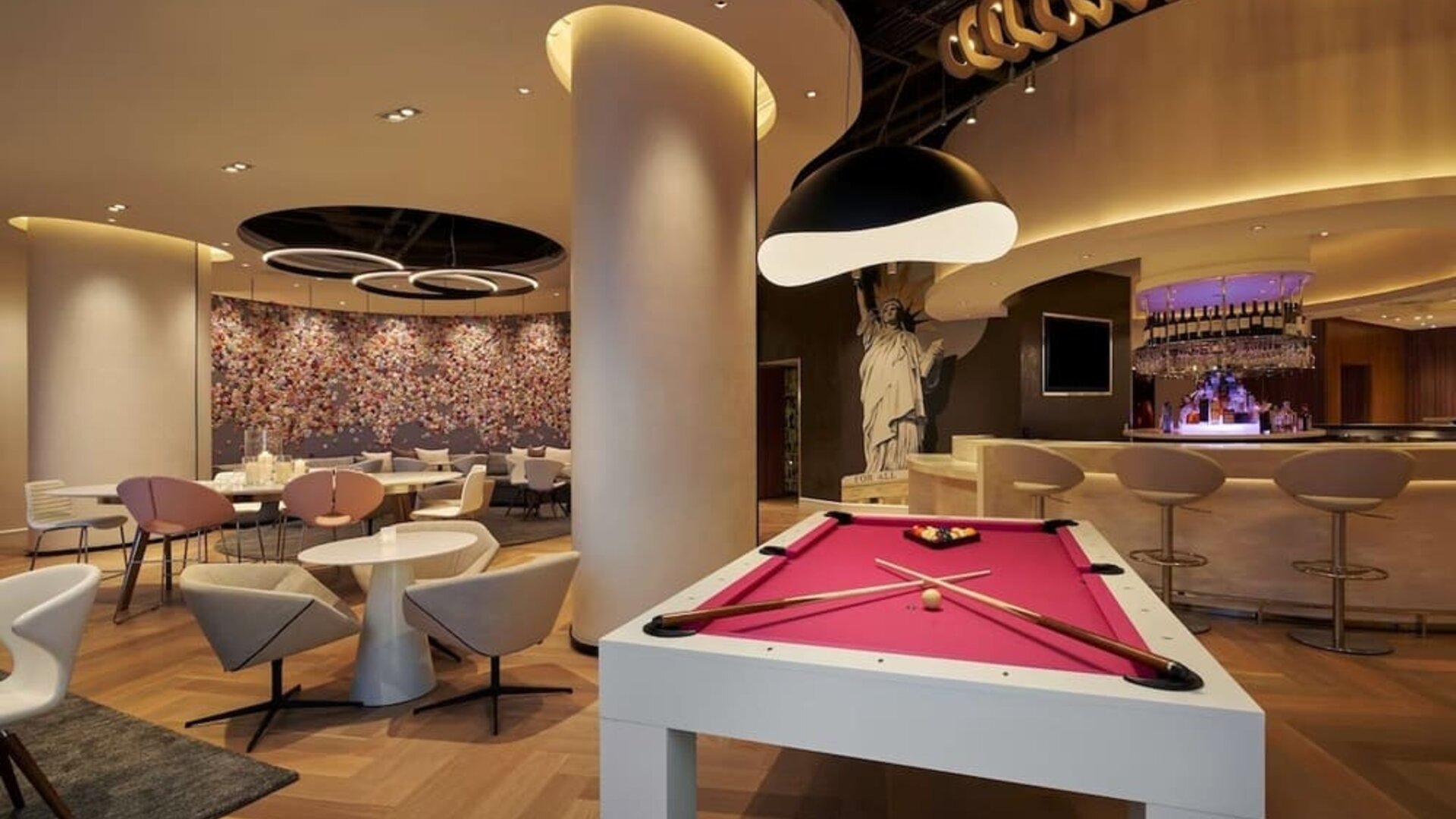 Game room at Hotel Zena Washington DC.