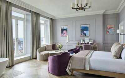 Day use room with open windows, terrace and tub at The Grand Brighton.