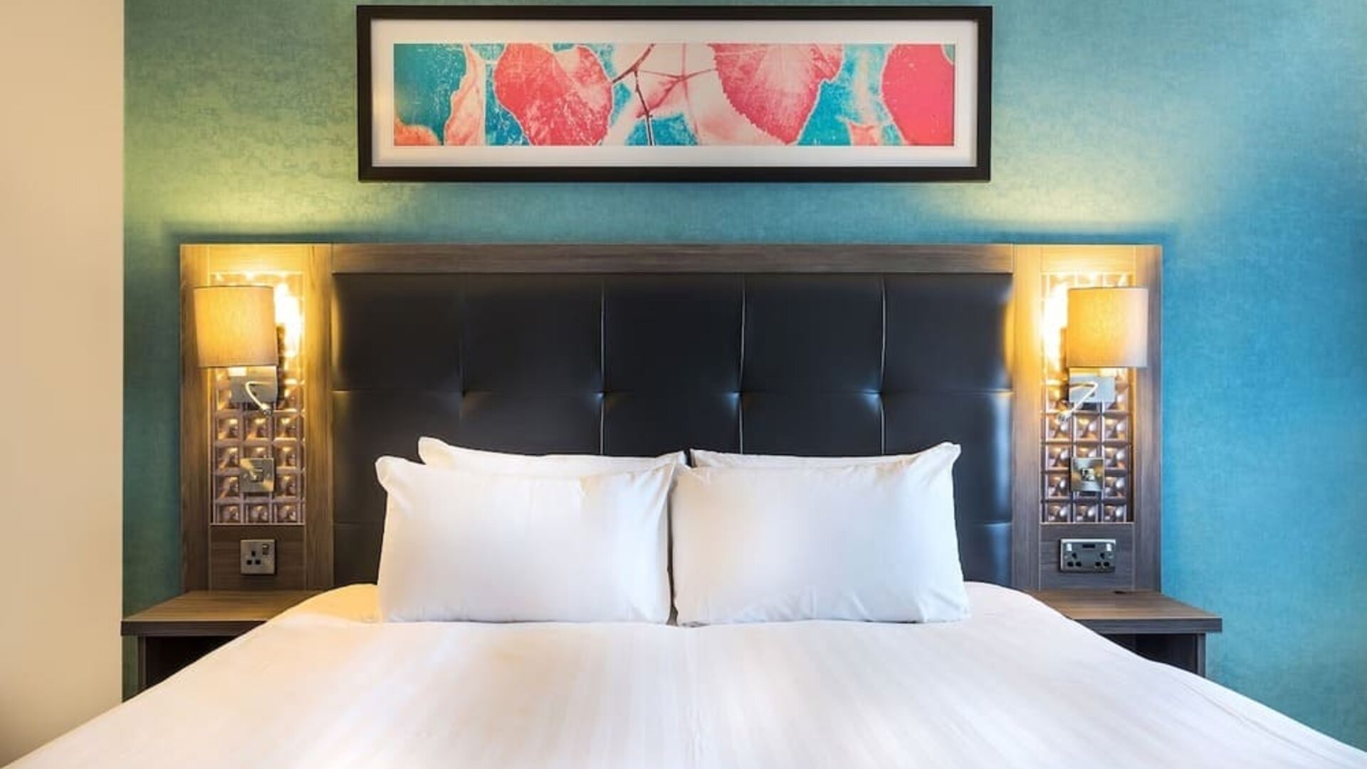 Romantic king room at Leonardo Hotel Plymouth.