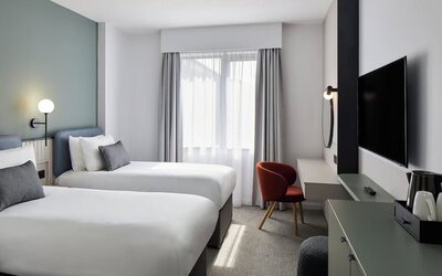 Two bed day use room at Leonardo Hotel Dublin Parnell Street.