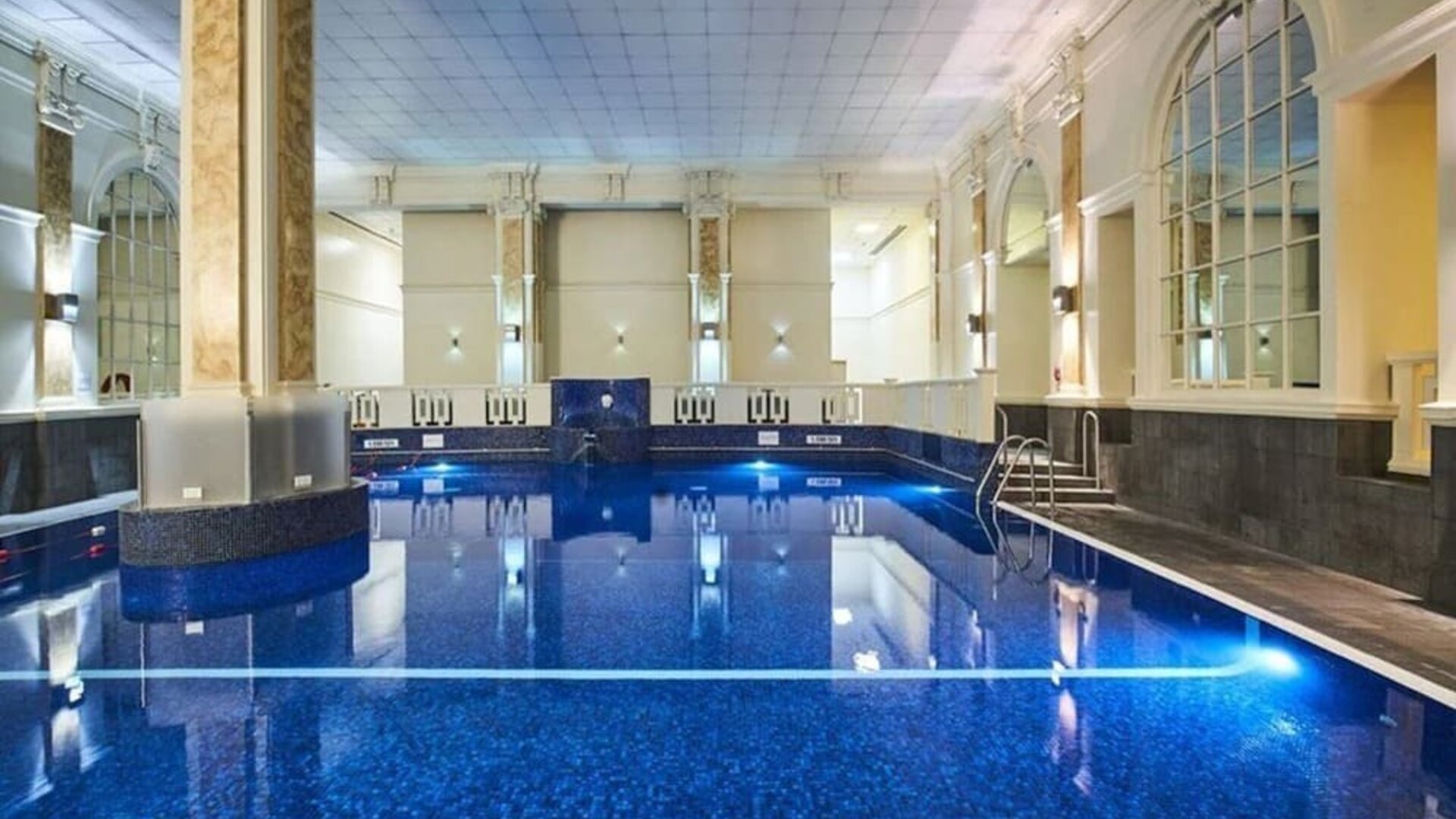 Refreshing indoor pool at The Dilly. 