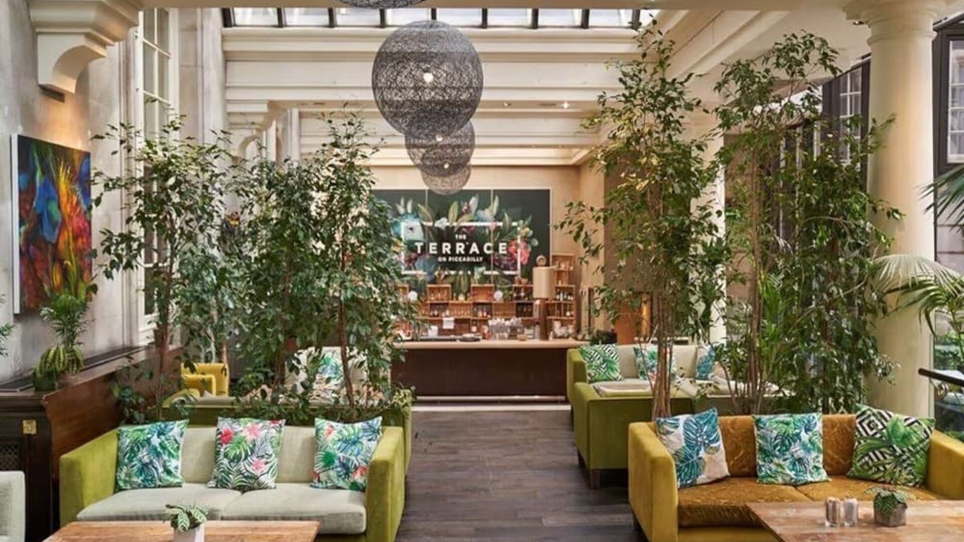 Terrace/patio perfect for coworking at The Dilly.  