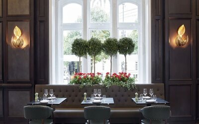 Dining area with natural light at The Midland - A Leonardo Royal Hotel.