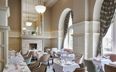 Dining area perfect for coworking at The Midland - A Leonardo Royal Hotel.