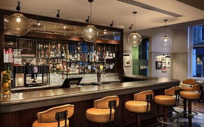 Hotel bar at Leonardo Hotel Cardiff.