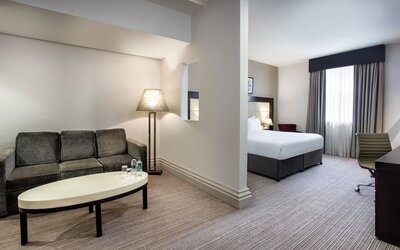 King suite at Leonardo Hotel Cardiff.