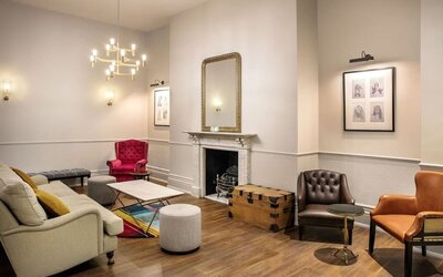 Lounge area at Leonardo Hotel Cardiff.