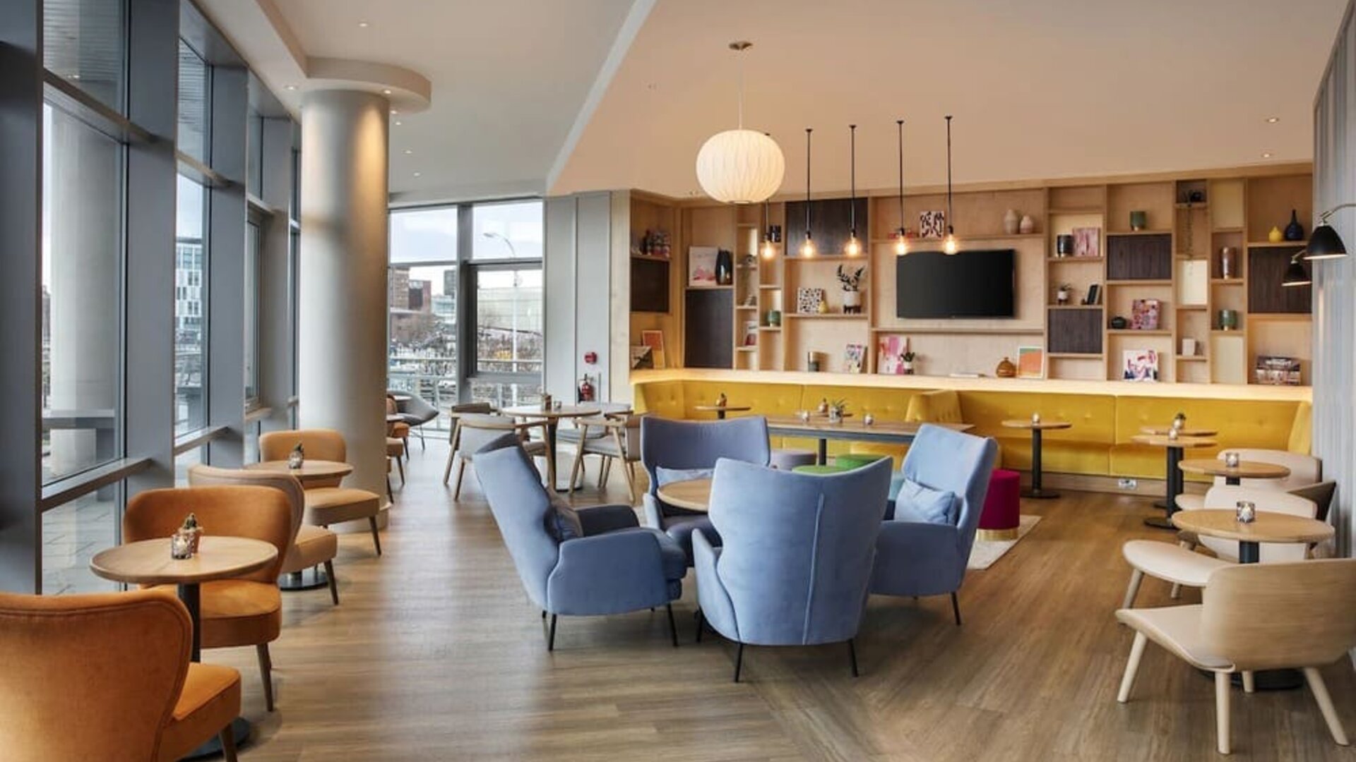 More seats available beside hotel bar at Leonardo Hotel Liverpool.