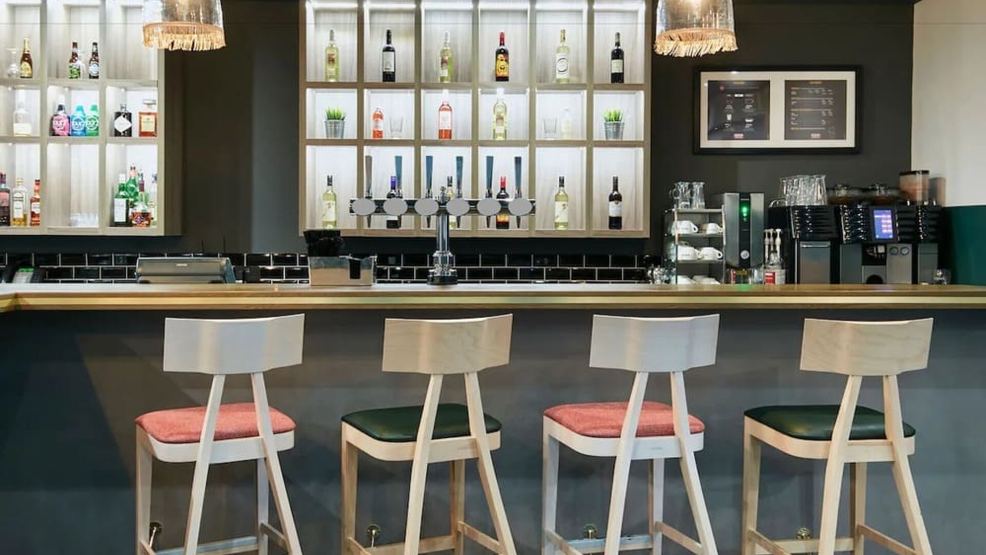 Hotel bar at Leonardo Hotel Manchester Central.