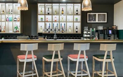 Hotel bar at Leonardo Hotel Manchester Central.