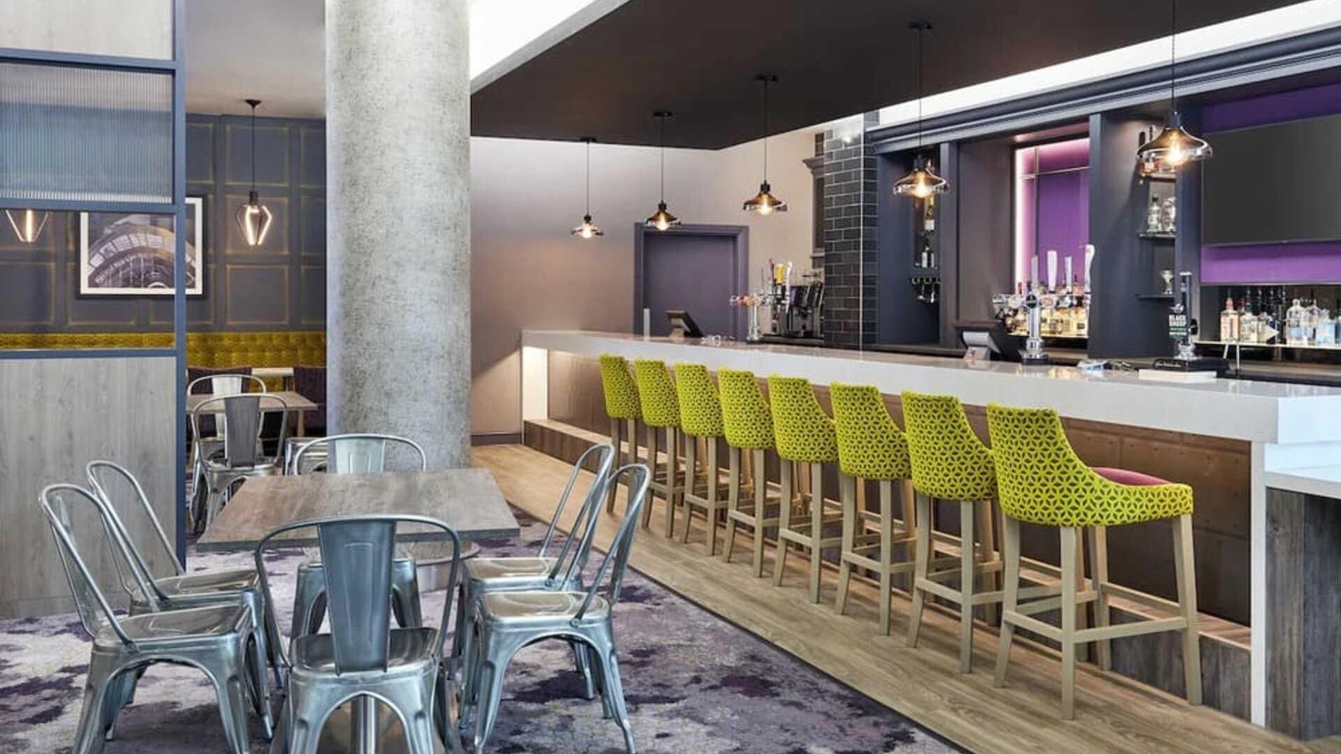 Hotel bar at Leonardo Hotel Sheffield.