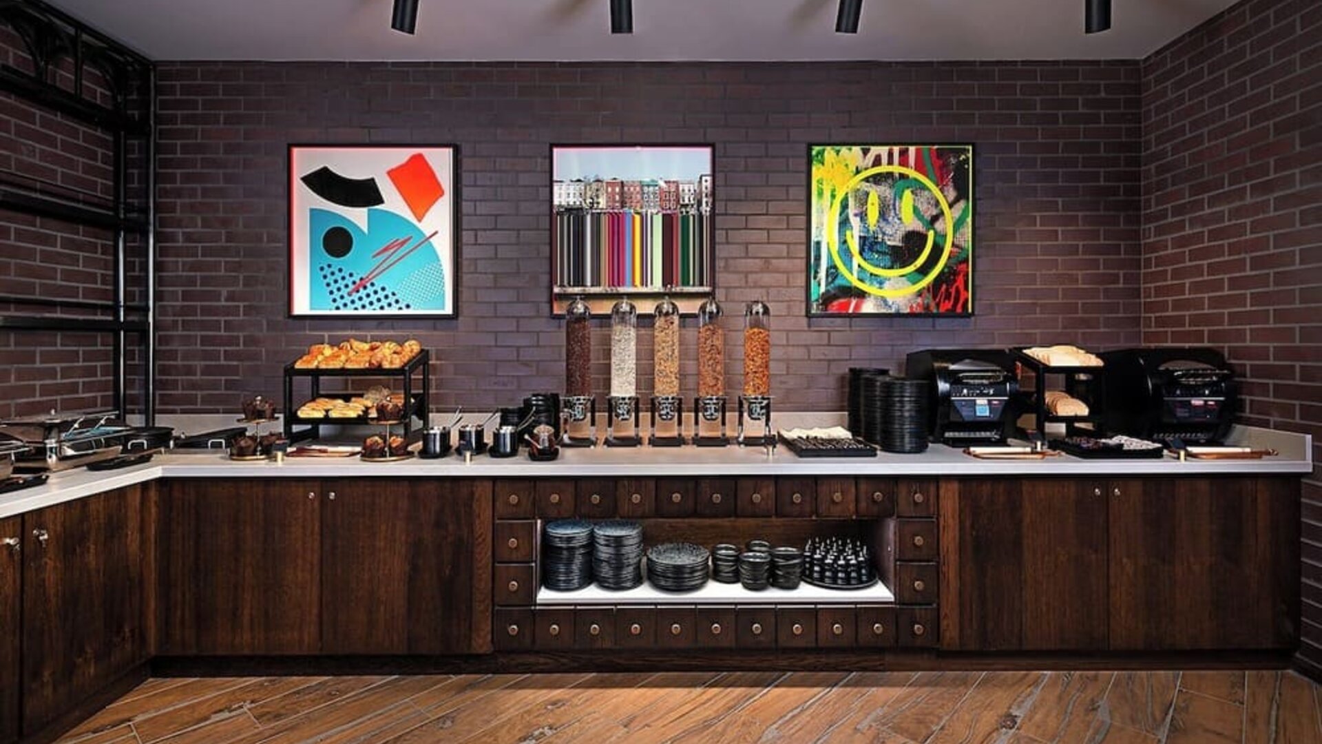 Breakfast area at NYX Dublin Portobello.