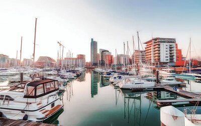 City views at Leonardo Hotel Southampton.