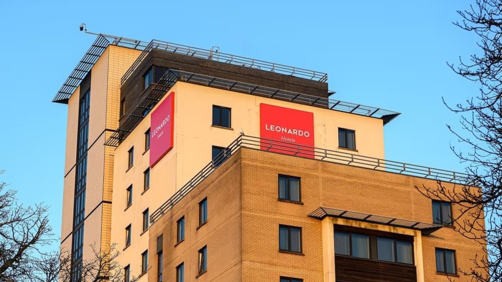 Hotel building at Leonardo Hotel Southampton.