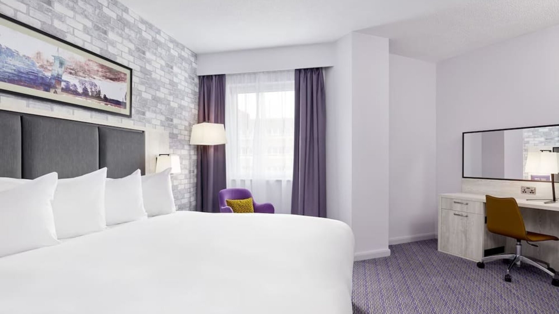 Spacious day use room with work desk at Leonardo Hotel Swindon.