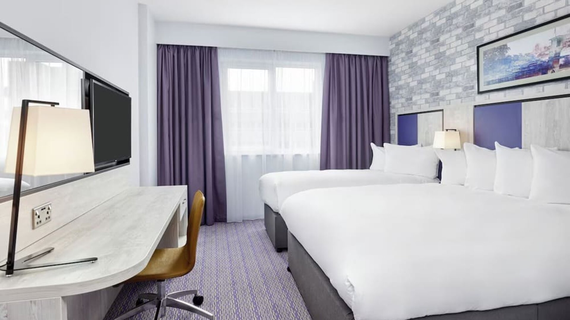 Two bed day use room at Leonardo Hotel Swindon.