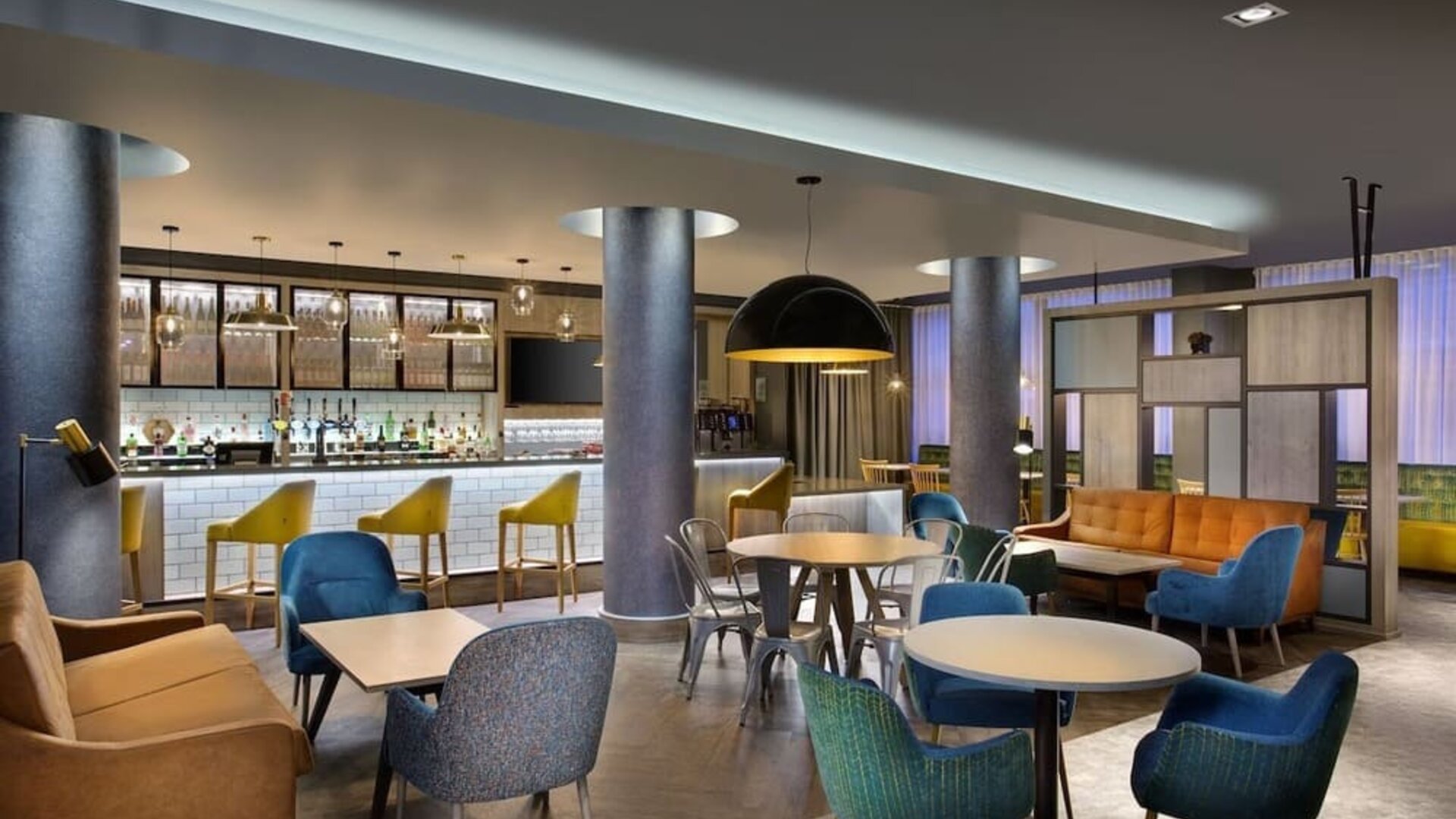 Dining area at Leonardo Hotel Swindon.