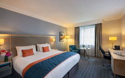 Day use room with work desk at Leonardo Royal Hotel Brighton Waterfront.