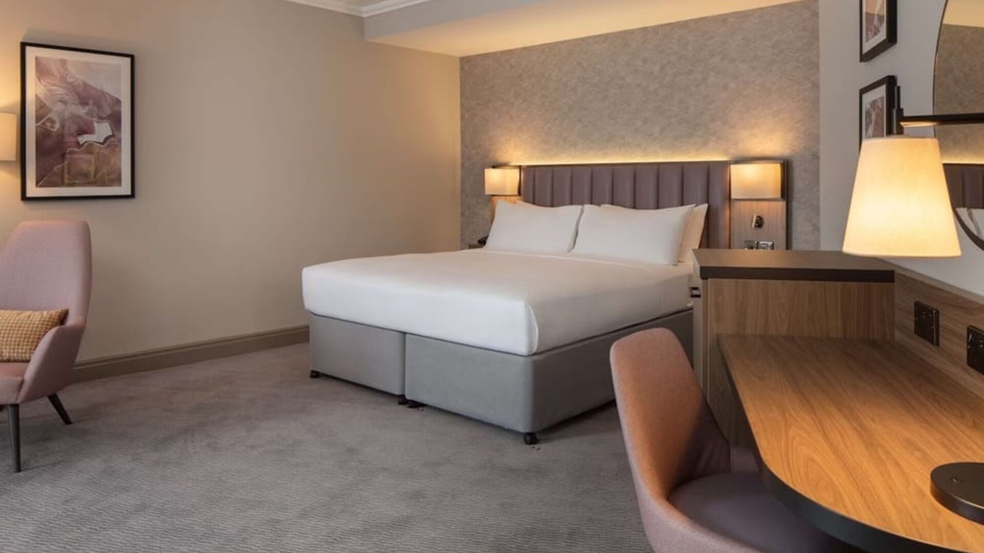 Day use room with work desk at DoubleTree by Hilton Dartford Bridge.