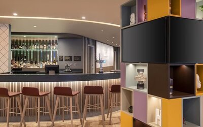 Hotel bar at Hampton By Hilton London City.
