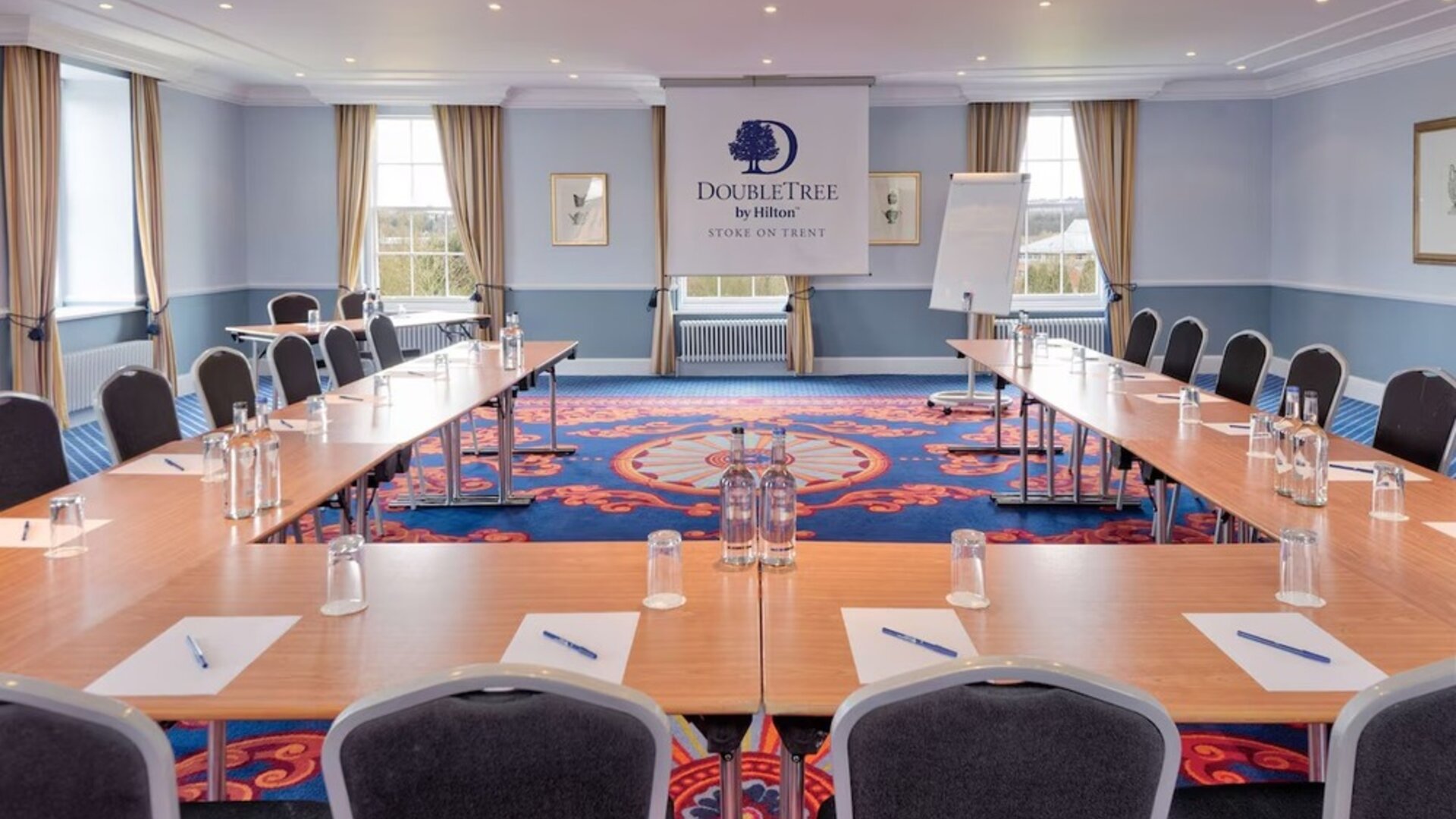 Professional meeting room at DoubleTree By Hilton Stoke On Trent.