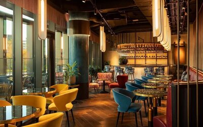 Hotel bar at The Gantry London, Curio Collection By Hilton.